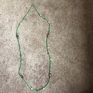 Green beaded necklace!